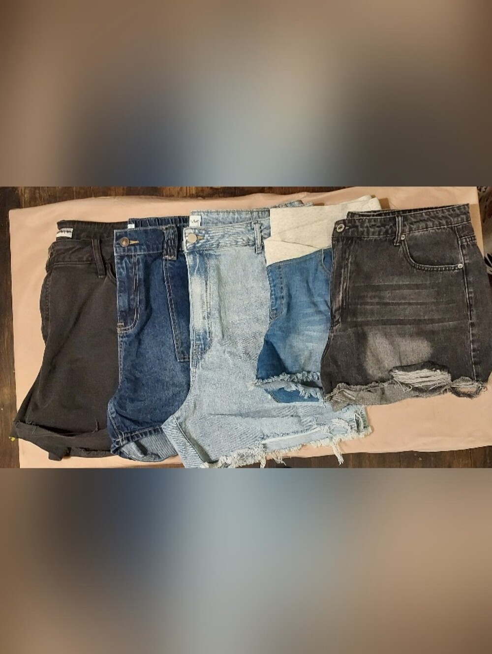 5 Pair Of Plus JEAN SHORTS For 1 Price-Size 18, 18w, 2x Shorts-Wax Jeans, Tinsel